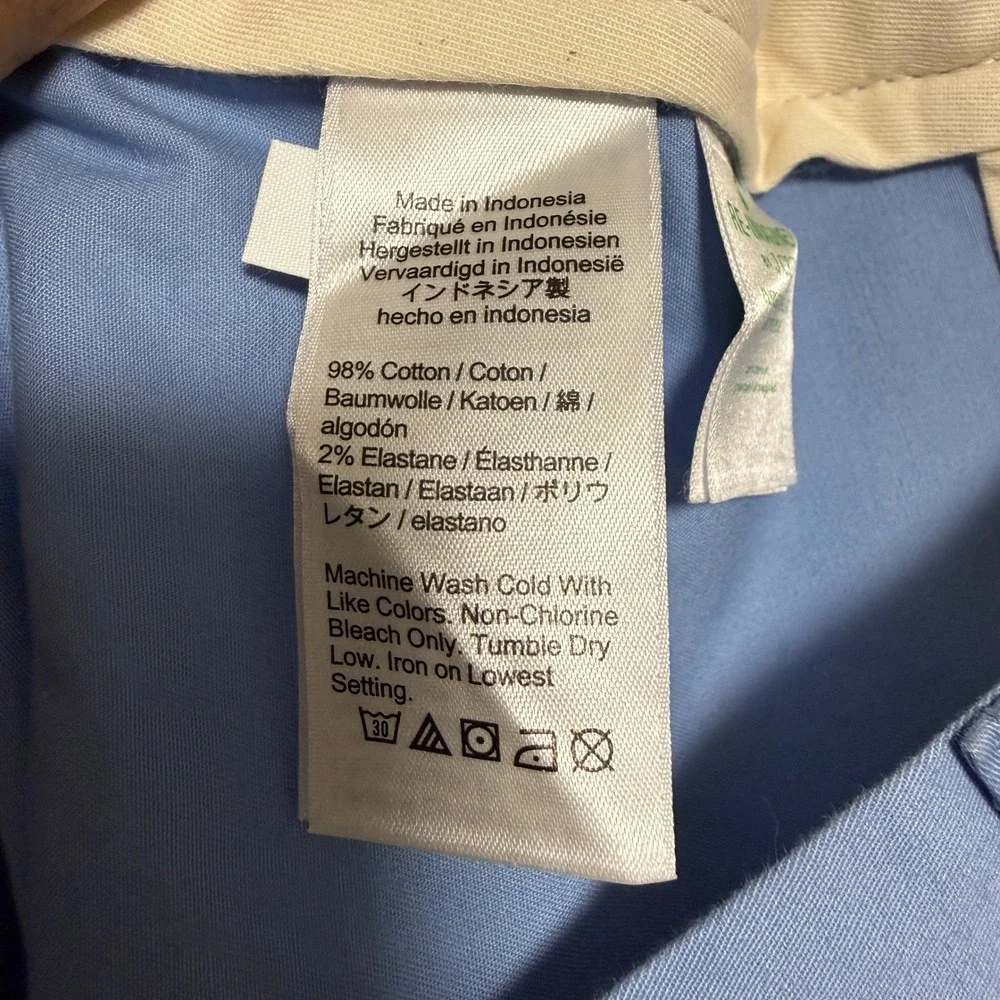 J. Crew Chino Shorts Mens 38 Light Blue Cotton Preppy Classic Nautical Summer